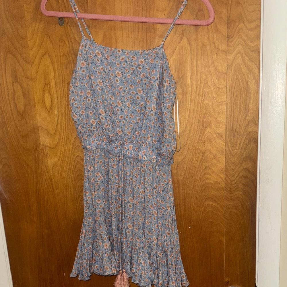 Aakaa Blue Floral Dress